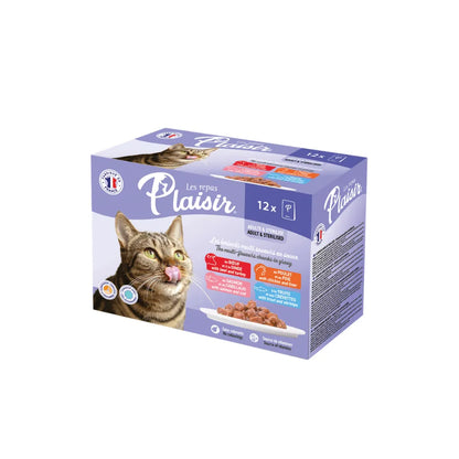Plaisir Gato Adulto Mix de Sabores 12 x 100 g