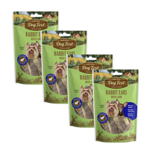 Pack 4x3 Dog Fest Orejas de Conejo con Cordero 55gr