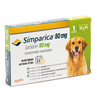 Simparica 20 - 40kg (80mg) 1 Comprimido