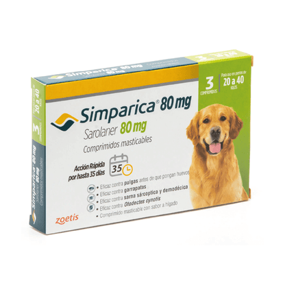 Simparica 20 - 40kg (80mg) 3 Comprimidos
