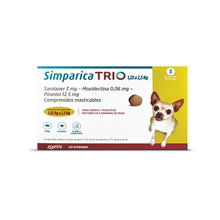 Simparica Trio en 3 comprimidos (2.5 a 5 kg)