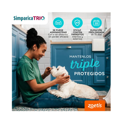 Simparica Trio en 3 comprimidos (40 a 60 kg)