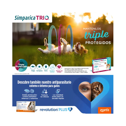 Simparica Trio (1.25 a 2.5 kg) en 1 comprimido