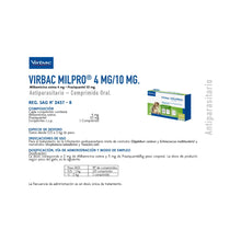 Virbac Milpro Gatos 0,5 a 2 k (4 mg / 10 mg) x 2 Comprimidos
