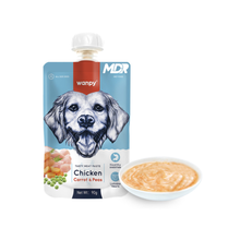 Wanpy Tasty Meat Paste Dog Chicken, Carrot & Pea 90 g